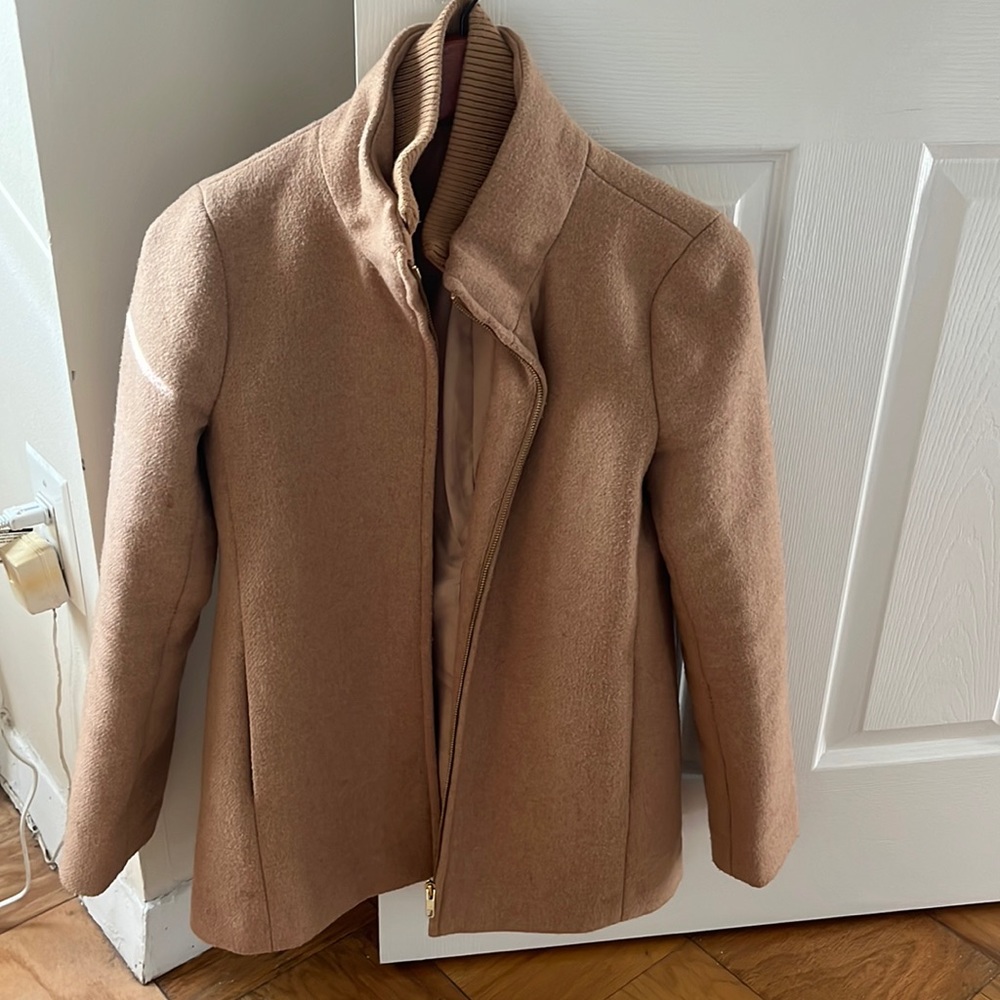 J Crew Cocoon camel Wool Coat